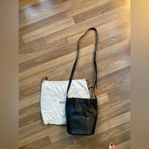 Cuyana Black Crossbody Bucket Bag